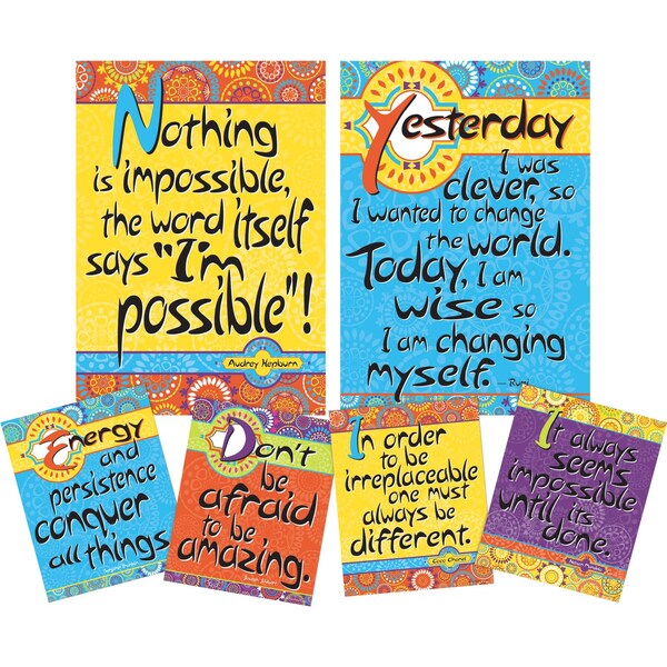 Barker Creek Yes You Can Motivational Art Prints & Posters Set, 6/Set 4212 - main